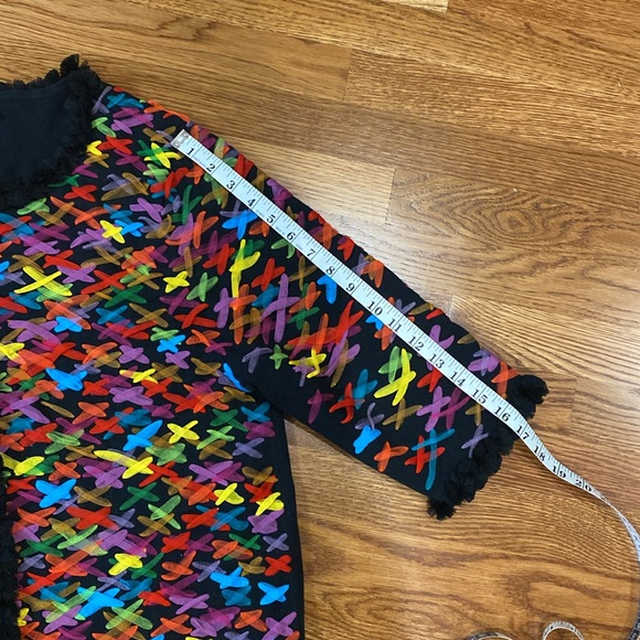 Michael Simon Sweater Criss Cross Tulle Sweater - Size 1X - Picture 5 of 7